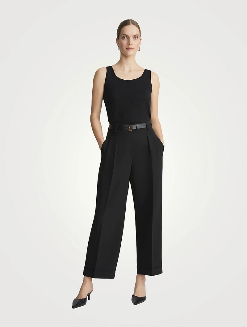Wyatt Crêpe Barrel-Leg Trousers