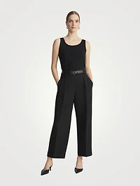 Wyatt Crêpe Barrel-Leg Trousers