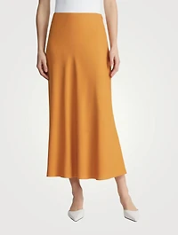 Organic Silk Georgette Bias-Cut Skirt