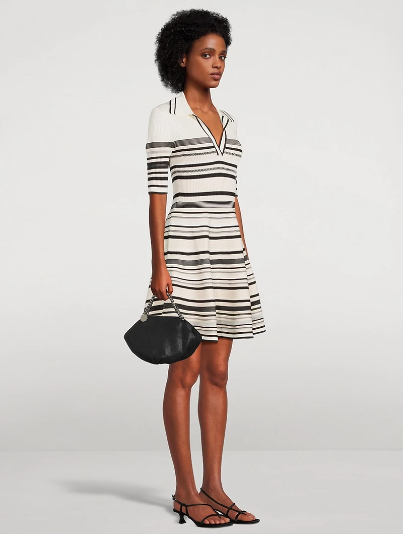 Dessie Stripe Jacquard Polo Dress