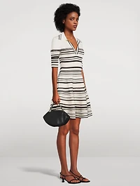 Dessie Stripe Jacquard Polo Dress