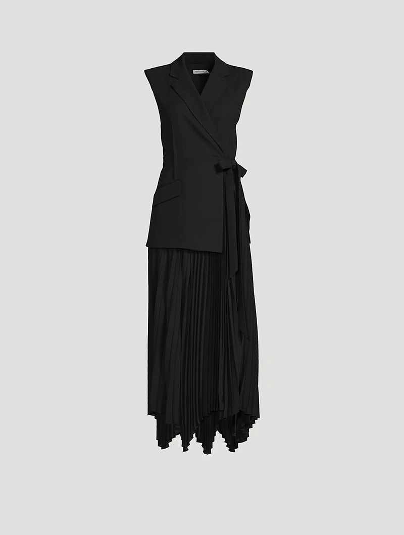 Helena Mixed-Media Blazer Dress