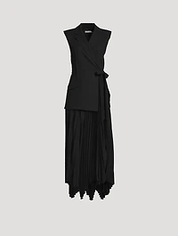 Helena Mixed-Media Blazer Dress