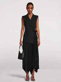 Helena Mixed-Media Blazer Dress