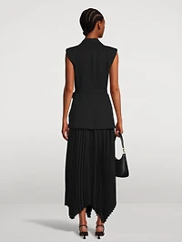 Helena Mixed-Media Blazer Dress
