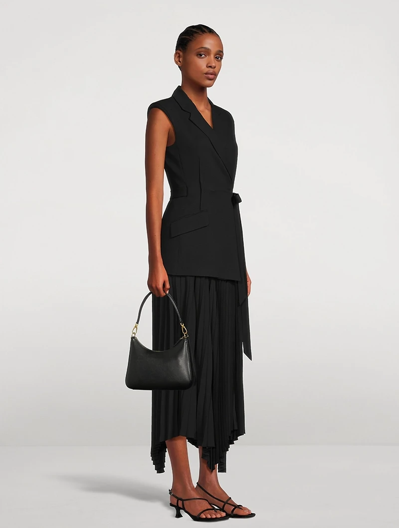 Helena Mixed-Media Blazer Dress