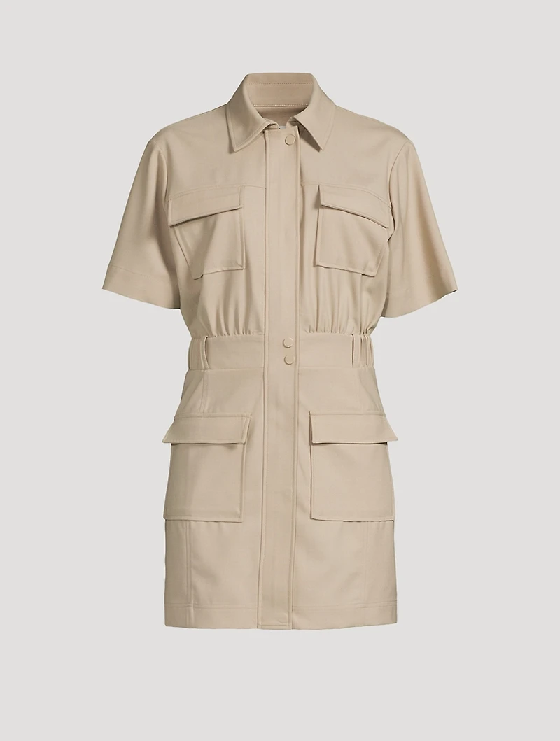 Yohana Cargo Shirt Dress