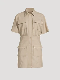 Yohana Cargo Shirt Dress