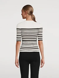 Elena Stripe Jacquard Top