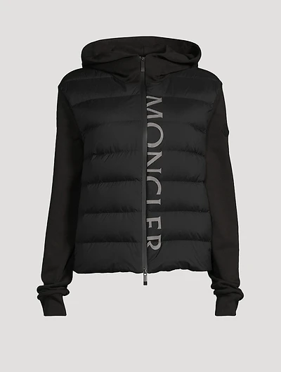 Padded Down Zip-Up Hoodie