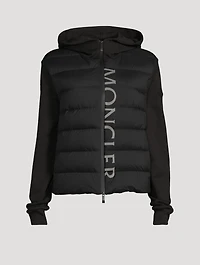 Padded Down Zip-Up Hoodie