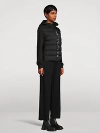 Padded Down Zip-Up Hoodie