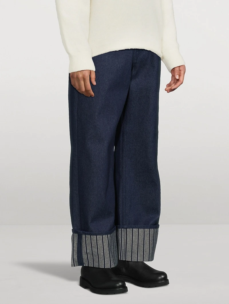 Le de-Nîmes Wide-Leg Denim Pants