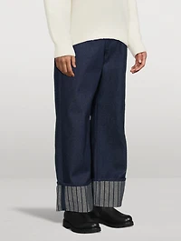 Le de-Nîmes Wide-Leg Denim Pants
