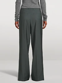 Wide Leg Double Pleated Pants