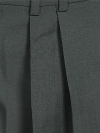 Wide Leg Double Pleated Pants