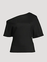 Asymmetrical Wool-Blend Top