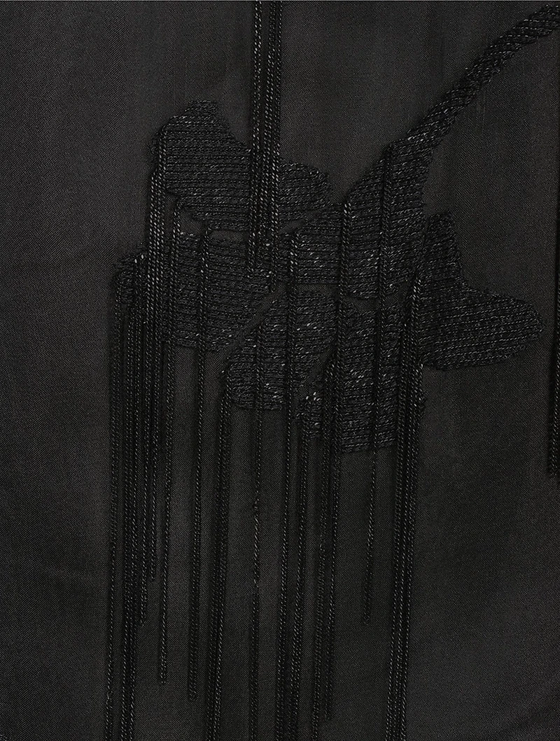 Embellished tulip organza top
