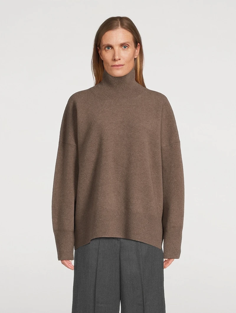 Boiled Wool Turtleneck Sweater