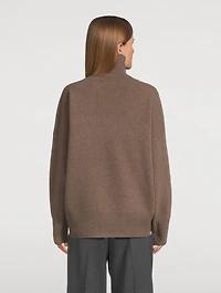 Boiled Wool Turtleneck Sweater