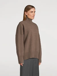 Boiled Wool Turtleneck Sweater