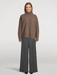 Boiled Wool Turtleneck Sweater