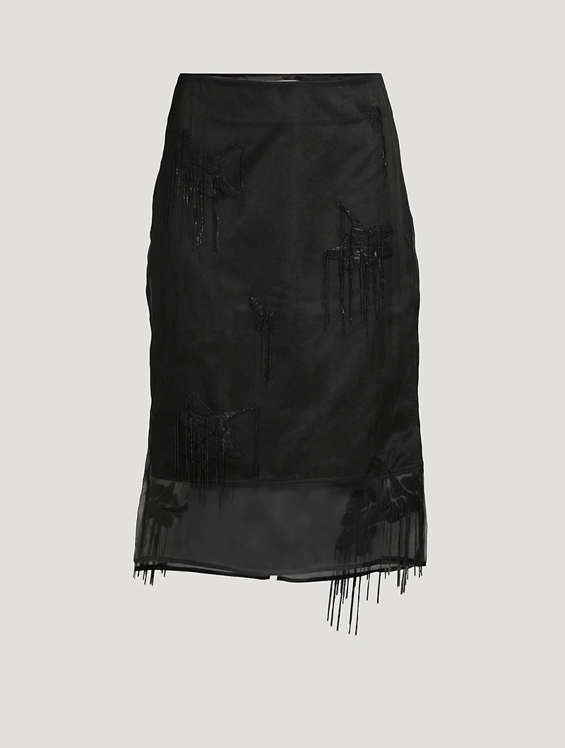 Embellished Organza Tulip Skirt
