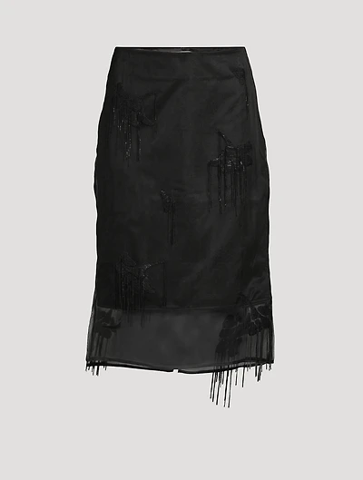 Embellished Organza Tulip Skirt
