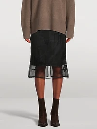 Embellished Organza Tulip Skirt