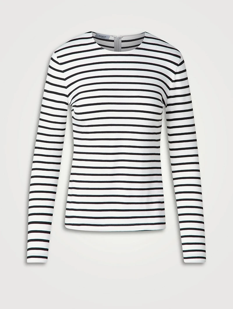 Jersey Top Stripe Print