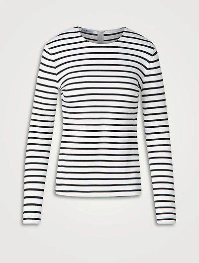 Jersey Top Stripe Print