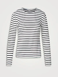Jersey Top Stripe Print