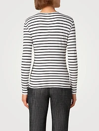 Jersey Top Stripe Print