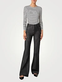 Jersey Top Stripe Print