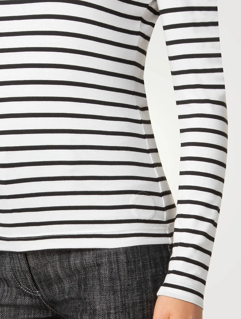 Jersey Top Stripe Print