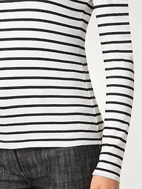 Jersey Top Stripe Print