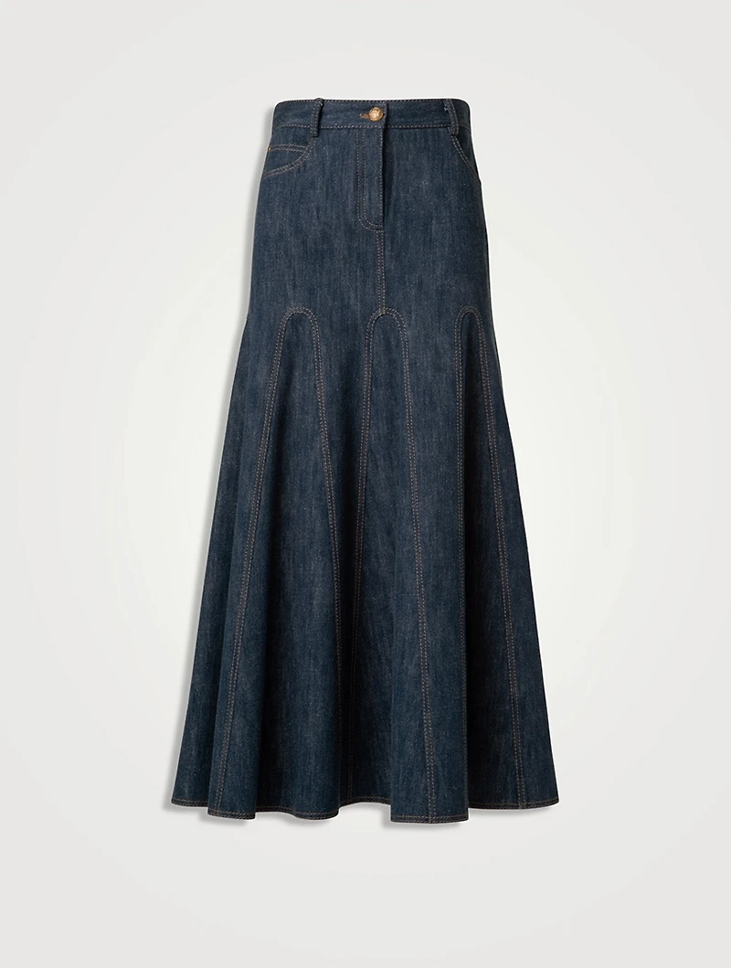 Denim Midi Skirt