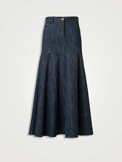 Denim Midi Skirt