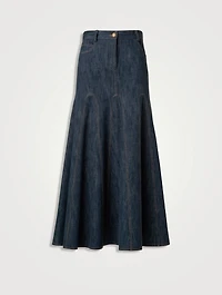 Denim Midi Skirt