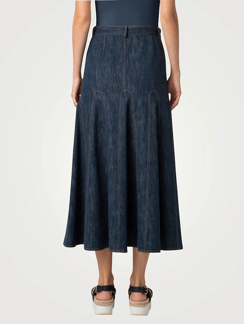 Denim Midi Skirt