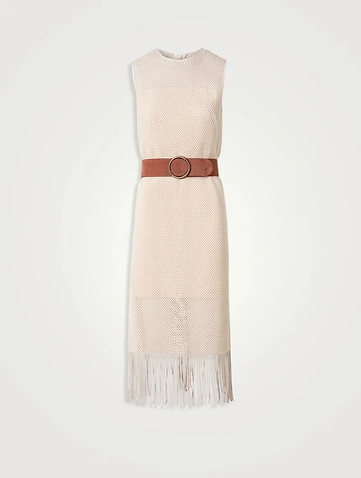 Mesh Sleeveless Midi Dress