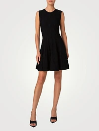 3D Star Jacquard Fit-And-Flare Dress
