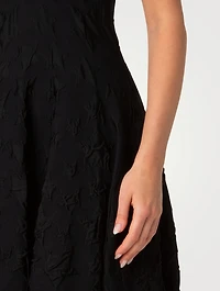 3D Star Jacquard Fit-And-Flare Dress