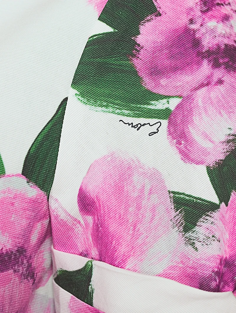 Belted Shirt Dress Floral Print