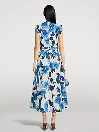 Sleeveless Shirt Dress Floral Print