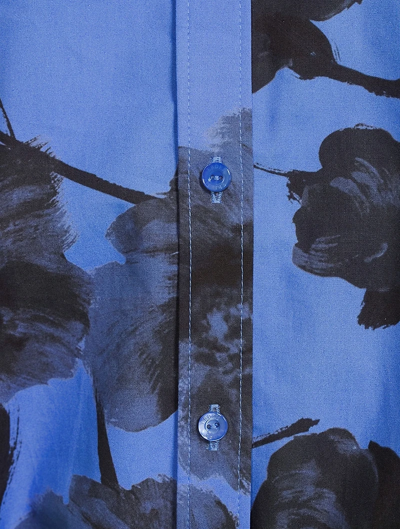 Poplin Shirt Floral Print
