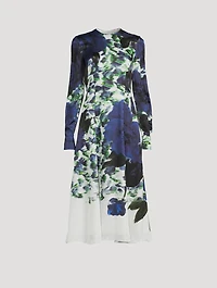 Fit-And-Flare Midi Dress Floral Print