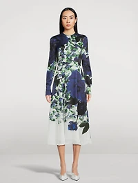 Fit-And-Flare Midi Dress Floral Print