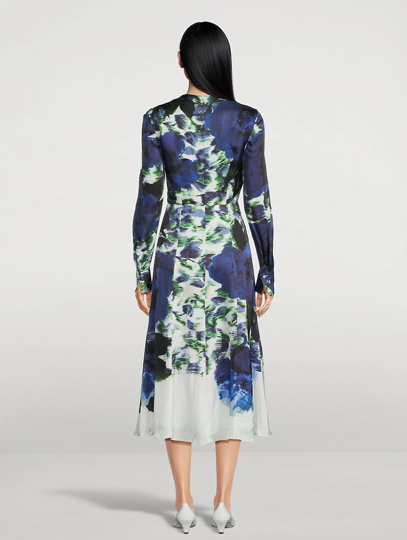 Fit-And-Flare Midi Dress Floral Print
