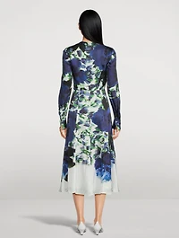 Fit-And-Flare Midi Dress Floral Print